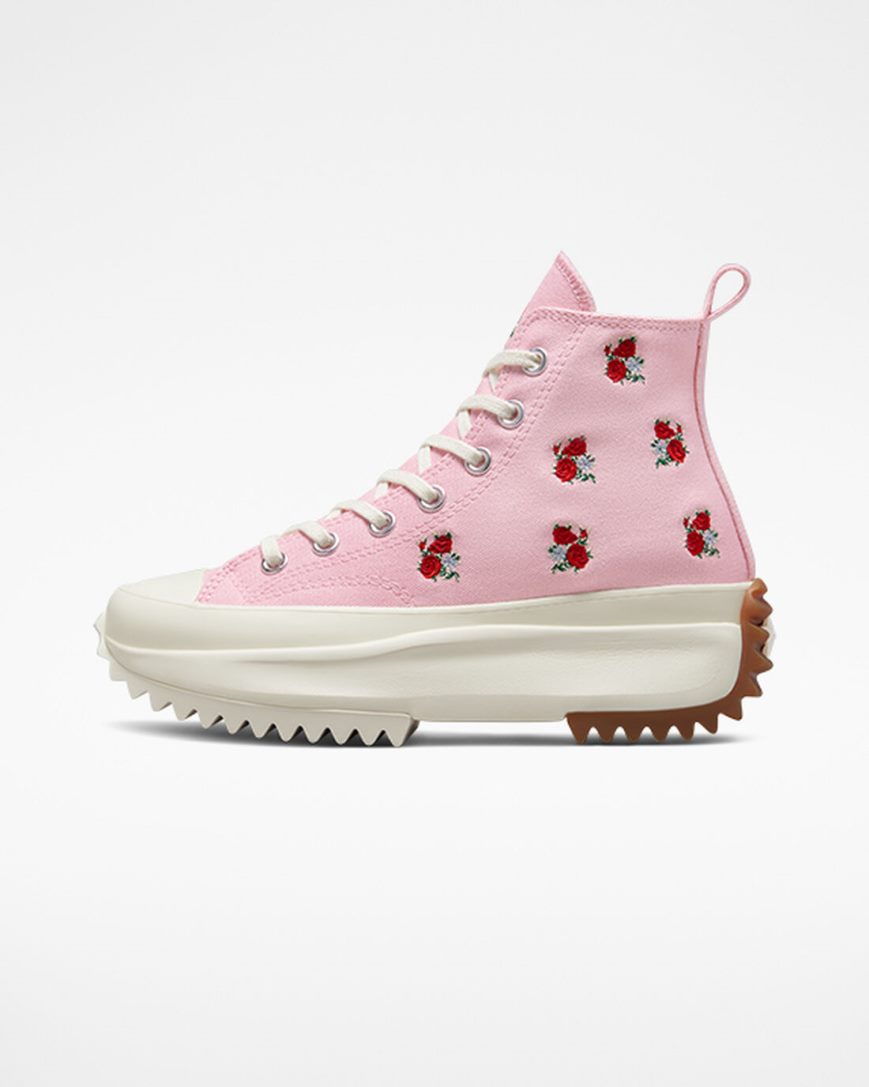 Zapatos Plataforma Converse Run Star Hike Embroidered Floral Altas Mujer Naranjas Rosas Rojas | PE 807W24